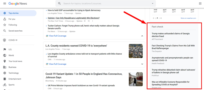 Fact Checking and Google’s Motivation