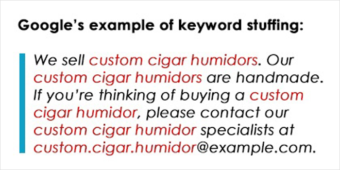 Excessive Use of Keywords