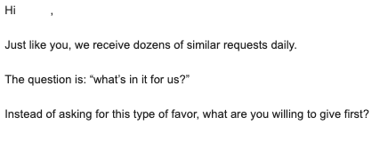 link building outreach response email
