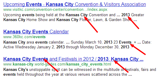 Make search result listing bold your keywords