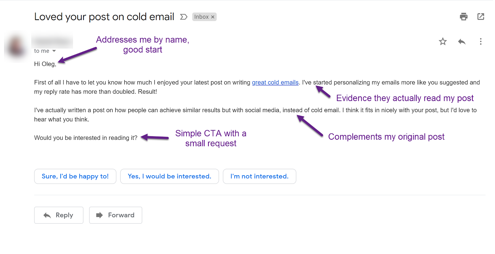 Email Link Building Request
