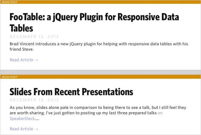 Pull in Recent Blog Posts