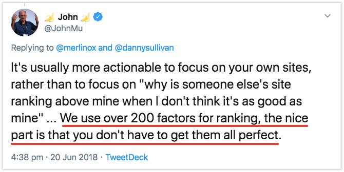 Johnmu tweet