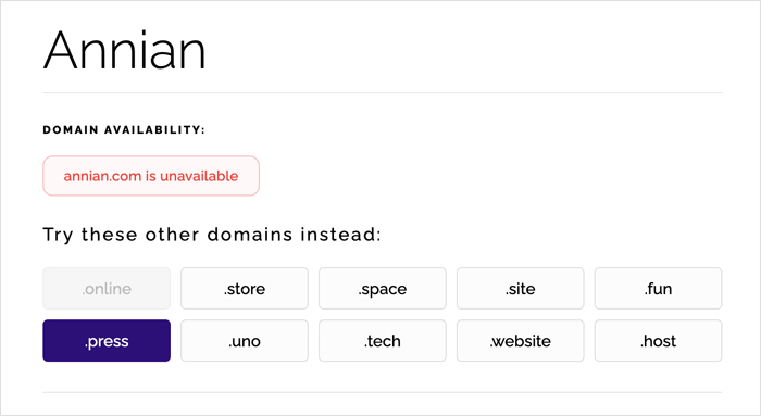 Register .Press Domain