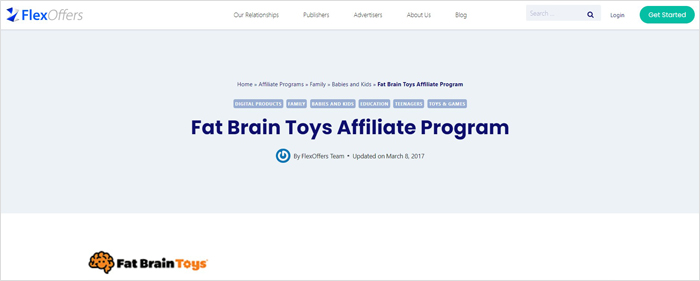 Fat Brain Toys Affiliate Program