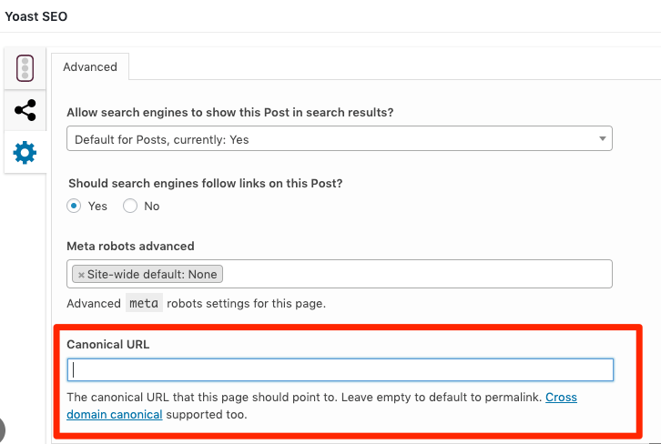 rel canonical tag for content syndication