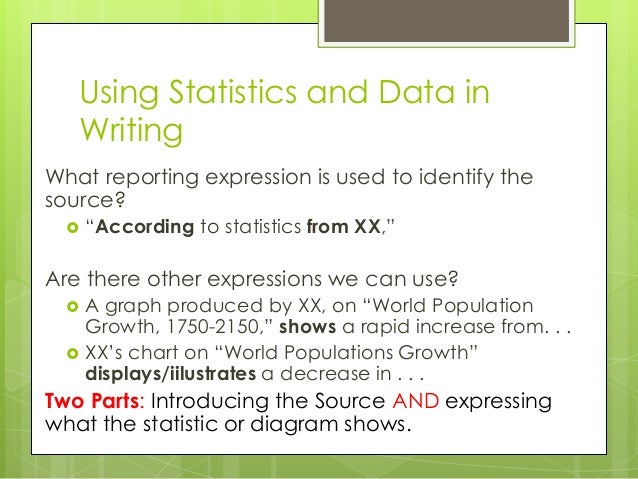 Statistics in writing
