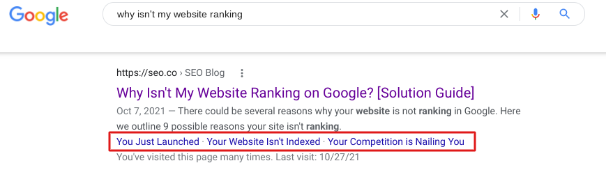 Improve click throughs with internal links