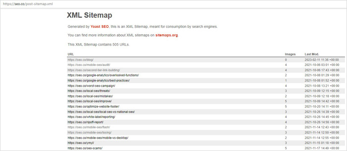 XML Sitemap