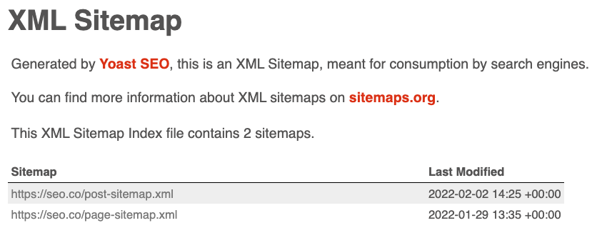 Seo co sitemap