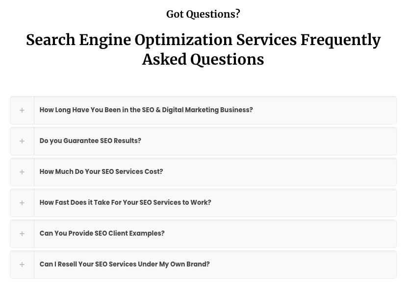google ranking factors questions