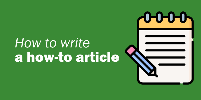 How to write articles