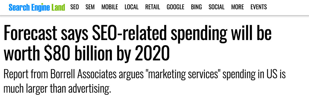 Size of seo industry