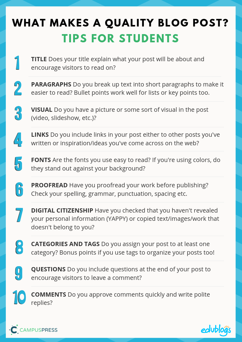 What makes a quality blog post?