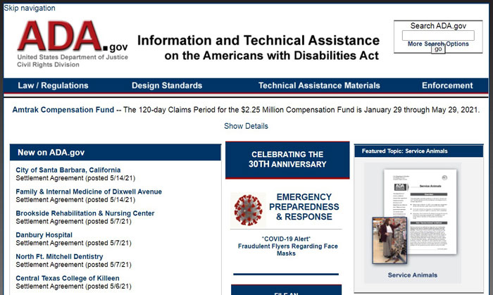 ADA Website