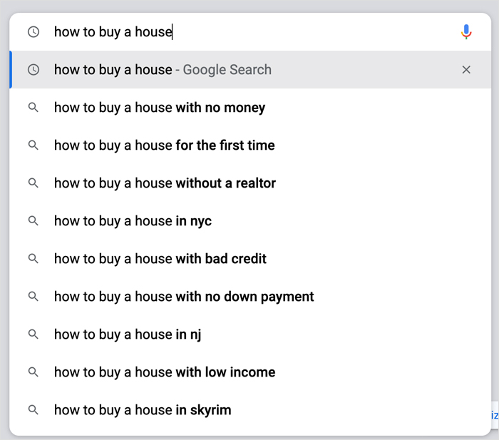 Begin with a “seed” keyword