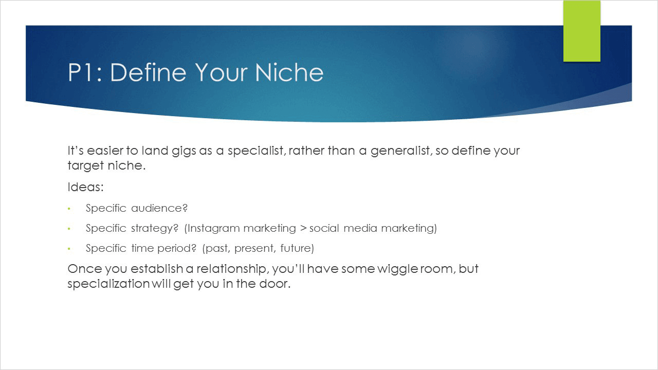 Define Your Niche