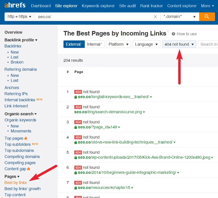 Ahrefs Broken Link Checker