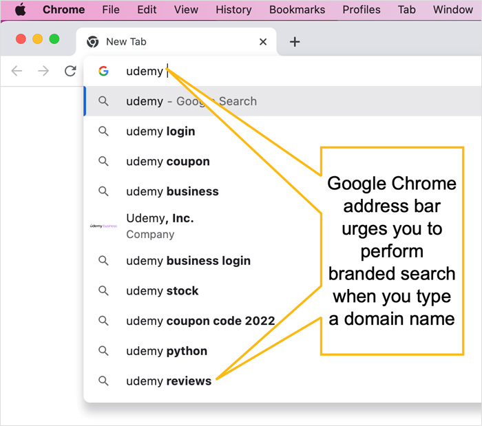 Google Chrome Branded Search